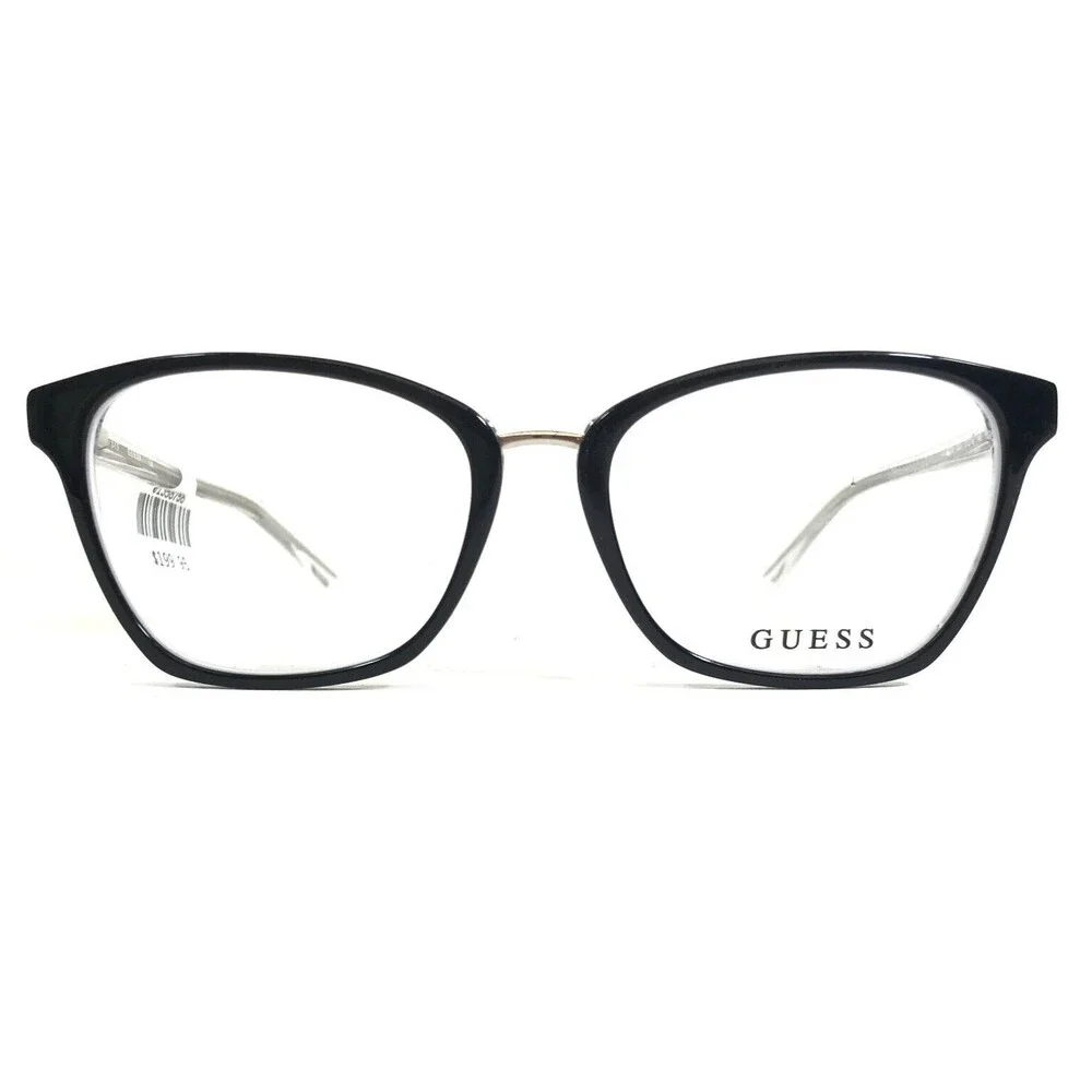 Guess Eyeglasses Frames GU2733 003 Black White Clear Square Full Rim 51-16-140
